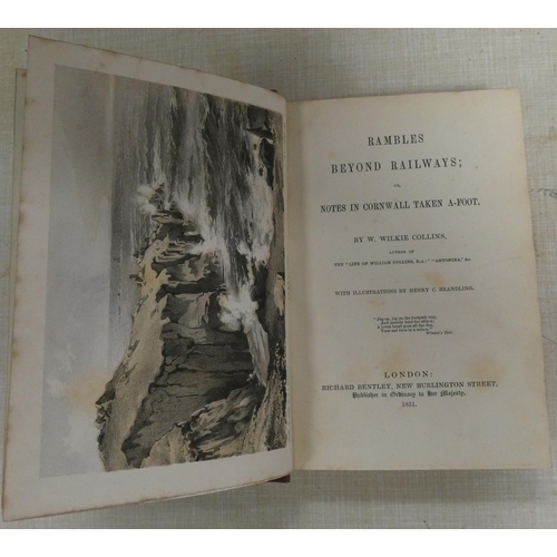 83 - COLLINS W. WILKIE.  Rambles Beyond Railways or Notes in Cornwall Taken A-Foot. 12 tinted l... 