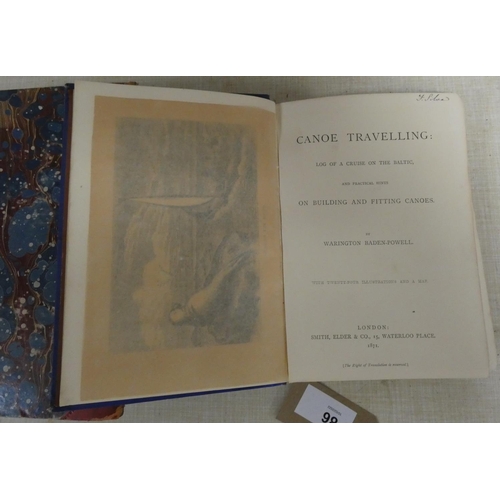86 - BADEN-POWELL WARINGTON.  Canoe Travelling, Log of a Cruise on the Baltic. Frontis, fldg. m... 