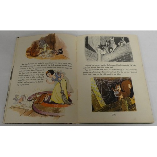 156 - DISNEY WALT.  Snow White & the Seven Dwarfs. Col. & other illus. Quarto. Orig. pict. brds., ... 