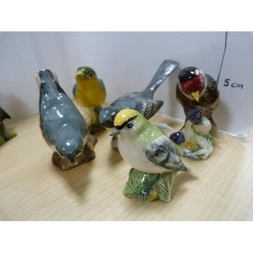 101 - Ten assorted Beswick bird figures including robin, goldfinch, nuthatch, greenfinch, grey wagtail, bl... 