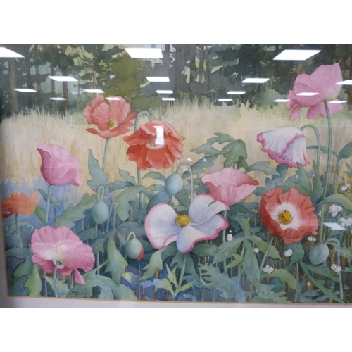 117 - L McGlashanFlowers in a fieldWatercolour; and another, similar.  (2)... 