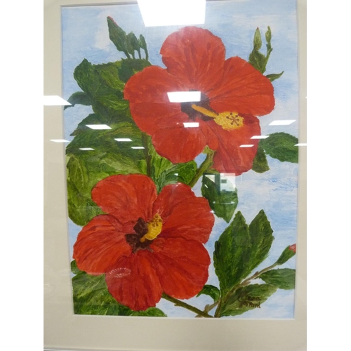 117 - L McGlashanFlowers in a fieldWatercolour; and another, similar.  (2)... 