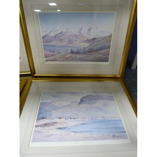 24 - KW Burton, limited edition prints on various Scottish subjects including Edinburgh Castle.  (7)... 