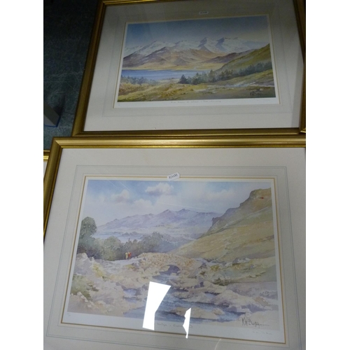 24 - KW Burton, limited edition prints on various Scottish subjects including Edinburgh Castle.  (7)... 