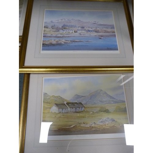 24 - KW Burton, limited edition prints on various Scottish subjects including Edinburgh Castle.  (7)... 