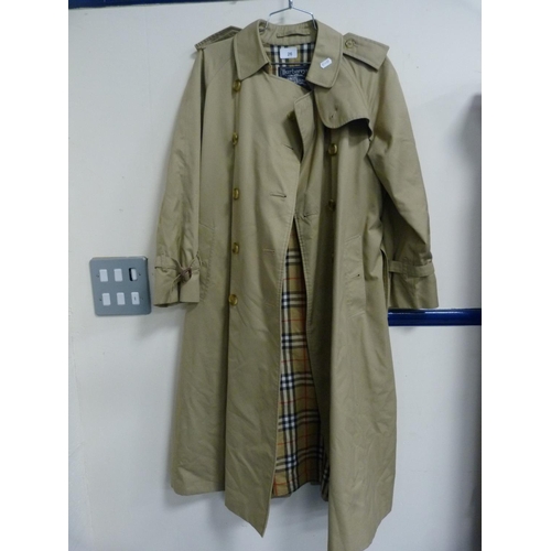 26 - Burberry cream trench coat, marked MS.