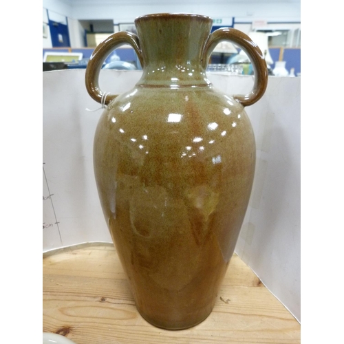 68 - Collection of Buchan Portobello pottery including glazed pottery vase, flagon with thistle decoratio... 