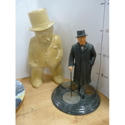 70 - Carlton Ware Winston Churchill character jug, no. 5/100, small Shorter & Son Churchill character... 