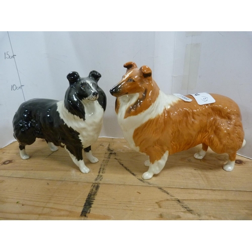 74 - Beswick figure of a dog, 'Lochinvar of Ladypark', and another, similar Beswick figure of a black and... 