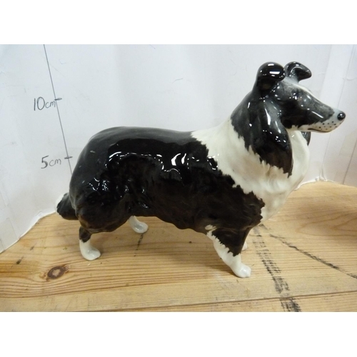 74 - Beswick figure of a dog, 'Lochinvar of Ladypark', and another, similar Beswick figure of a black and... 