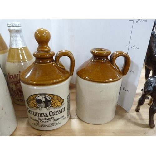 80 - Collection of antique and later beer and ginger beer bottles including Blyth Brewery Extra Double St... 