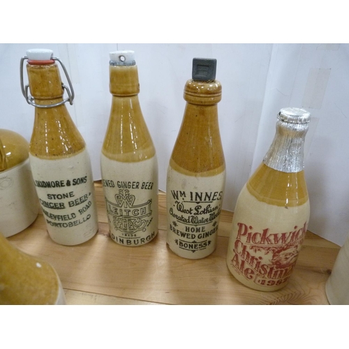 80 - Collection of antique and later beer and ginger beer bottles including Blyth Brewery Extra Double St... 