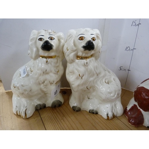 83 - Two pairs of small Beswick wally dogs with painted eyes.  (4)