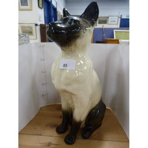 85 - Large Beswick figure of a cat, no. 2139.