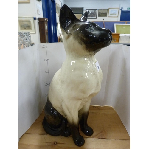 85 - Large Beswick figure of a cat, no. 2139.