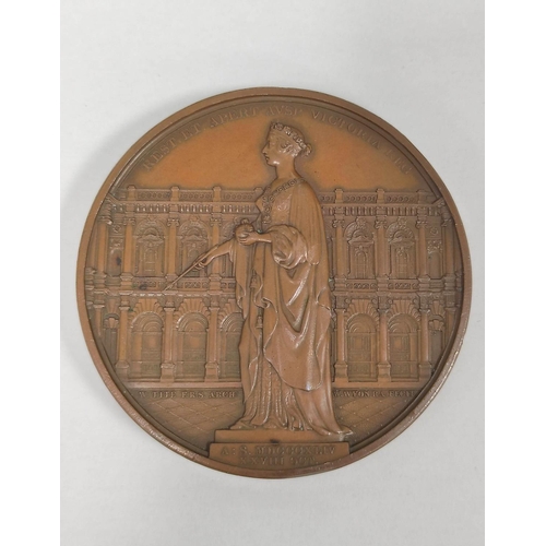 177 - Great Britain. 1844 re-opening of Royal Exchange. Obv Thomas Gresham dr. bust with cap / rev facade ... 