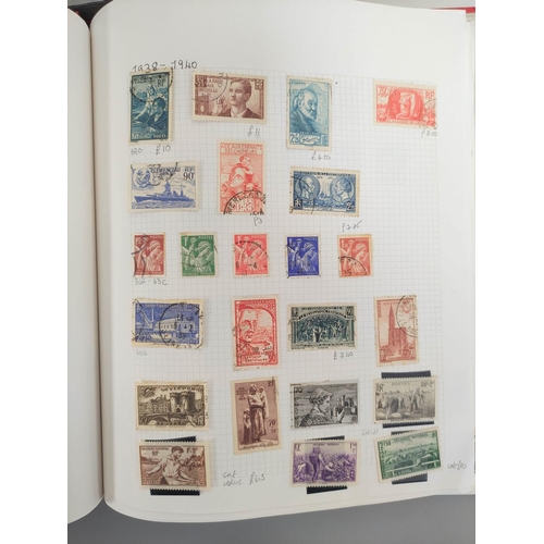 258 - France- Three well filled collector's postage stamp albums comprising of French issues ranging from ... 