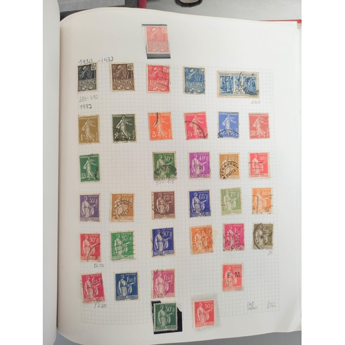 258 - France- Three well filled collector's postage stamp albums comprising of French issues ranging from ... 