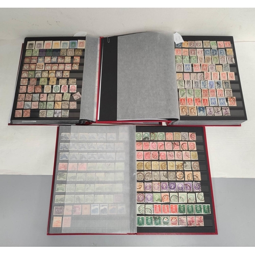 261 - World. Three postage stamp albums arranged alphabetically by country ranging from the French Colonie... 