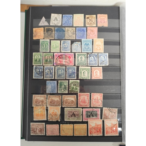 264 - World. Three postage stamp albums arranged alphabetically by country ranging from Abu Dhabi to Franc... 