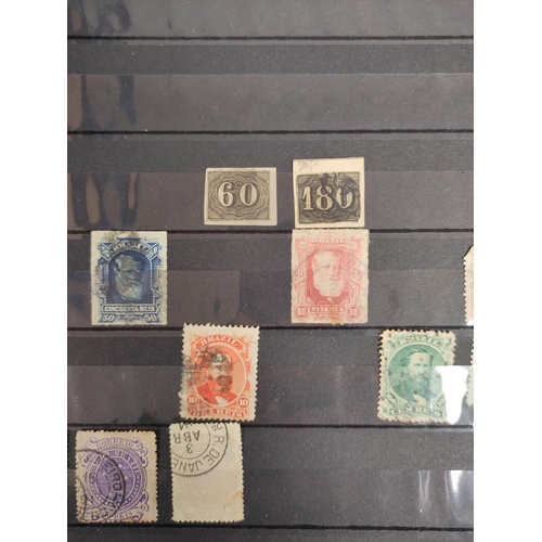 264 - World. Three postage stamp albums arranged alphabetically by country ranging from Abu Dhabi to Franc... 