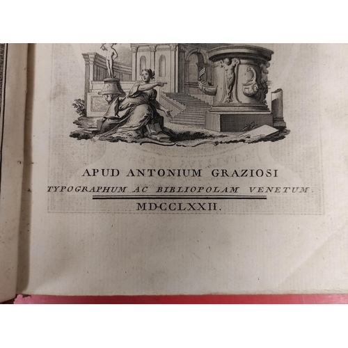 171 - CICERO. Opera cum Delectu Commentariorum. 9 vols. Eng. frontis, title vignettes, head pieces & c... 