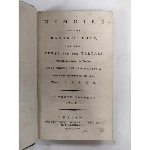 175 - DE TOTT BARON.  On the Turks & the Tartars, translated from the French by an English G... 