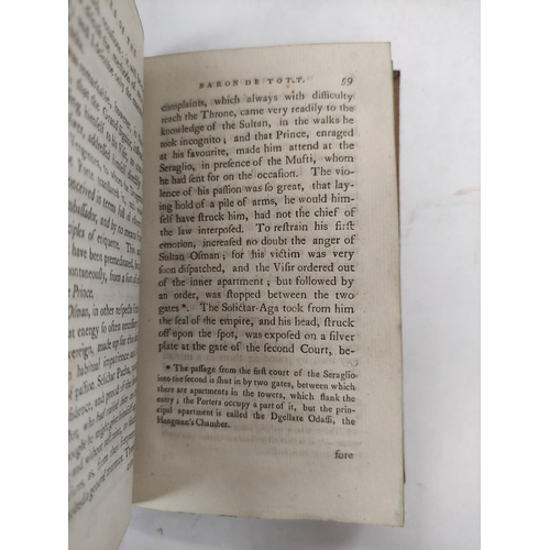 175 - DE TOTT BARON.  On the Turks & the Tartars, translated from the French by an English G... 