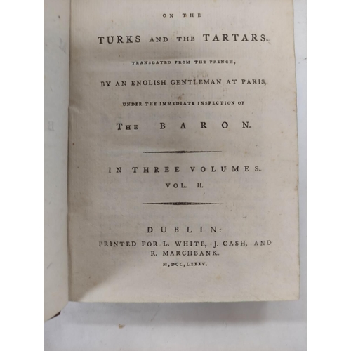 175 - DE TOTT BARON.  On the Turks & the Tartars, translated from the French by an English G... 