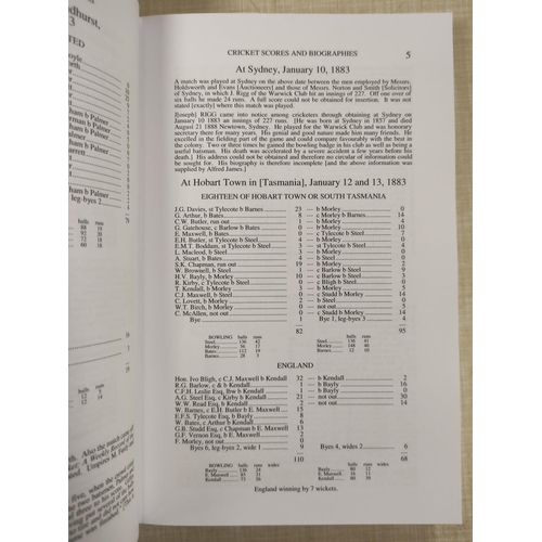 184 - LILLYWHITE FREDERICK.  Cricket Scores & Biographies (Continued by Arthur Haygarth) of Celebrated... 