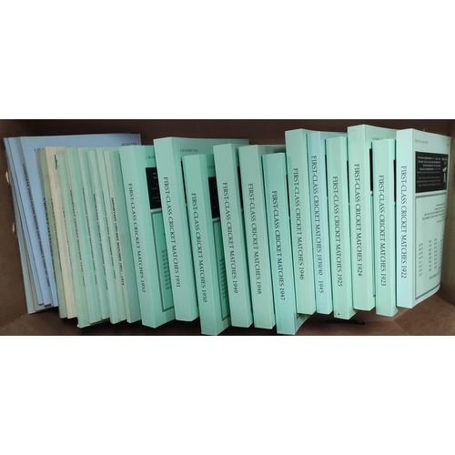 185 - A.C.S. (Pubs).  First-Class Cricket Matches. 56 vols. covering the period 1864-1925 & 1939/40-19... 