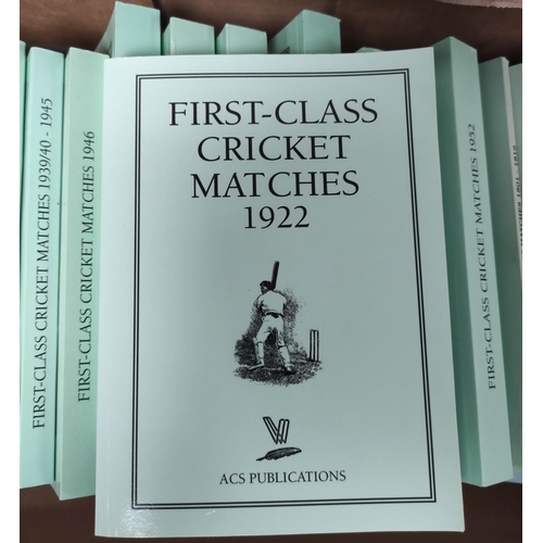 185 - A.C.S. (Pubs).  First-Class Cricket Matches. 56 vols. covering the period 1864-1925 & 1939/40-19... 