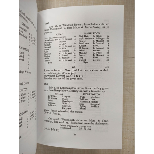 186 - BUCKLEY G. B.  Fresh Light On Eighteenth Century Cricket & Fresh Light On Pre-Victoria... 