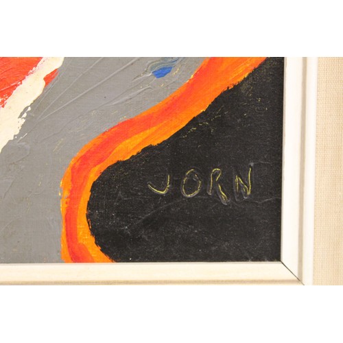 228 -  Follower of Asger Jorn (20th Century School).Abstract.Oil on canvas.24cm x 29cm.Incised signature.... 