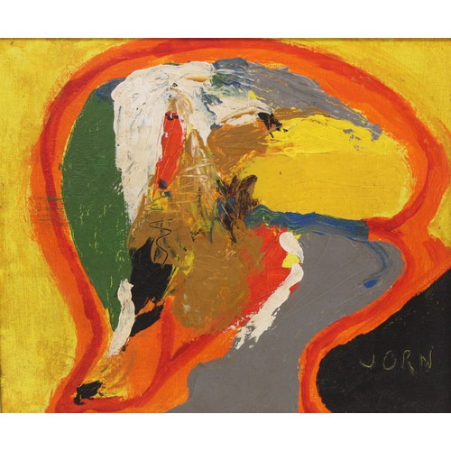 228 -  Follower of Asger Jorn (20th Century School).Abstract.Oil on canvas.24cm x 29cm.Incised signature.... 