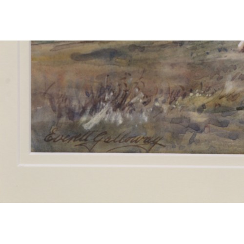 236 - Everett Galloway (Irish Exh. 1918-1920).Cattle grazing.Watercolour heightened with white.23.5cm x 33... 