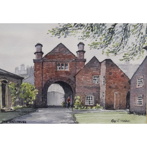 237 - Ray C. Nicol (Modern Cumbrian).The Gatehouse and Lanercost Bridge.Both watercolour.Each 16cm x 23cm.... 