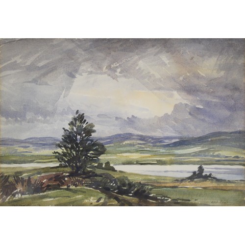 242 - Robert Forrester (Cumbrian 1913-1988).Loch Ken, Galloway.Watercolour.39cm x 56cm.Signed. Inscribed w... 