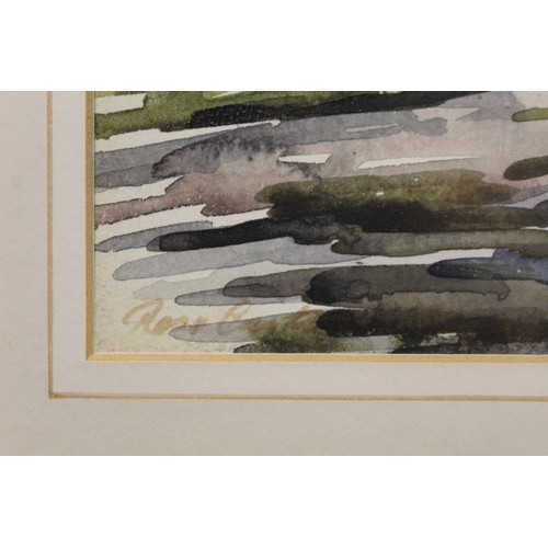 243 - Robert Forrester (Cumbrian 1913-1988).Rose Castle - Riverscape.Watercolour.19.5cm x 28cm.Signed. Ins... 