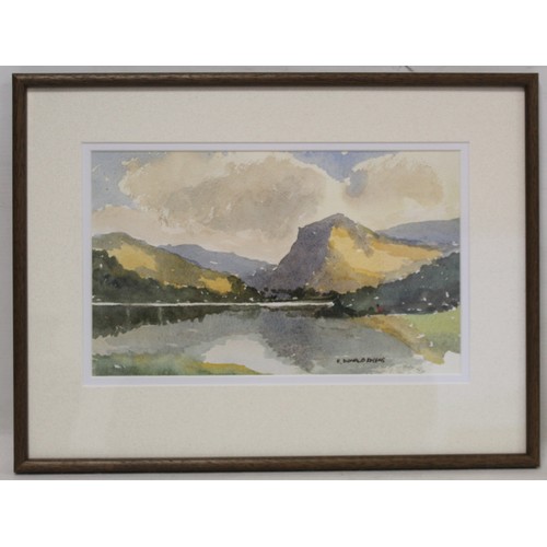 246 - F. Donald Ayers.Fleetwith Pike, Buttermere.Watercolour.17cm x 27.5cm.Signed. Inscribed with title on... 