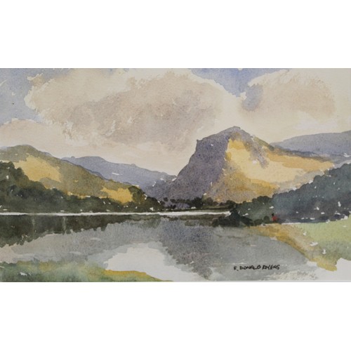 246 - F. Donald Ayers.Fleetwith Pike, Buttermere.Watercolour.17cm x 27.5cm.Signed. Inscribed with title on... 