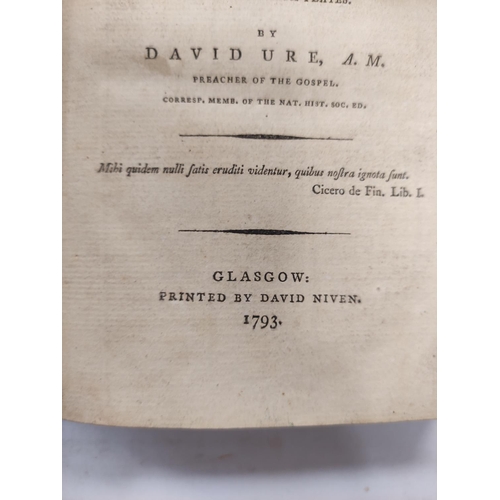 314 - URE DAVID.  The History of Rutherglen and East-Kilbride Published with a View to Promote the Study o... 