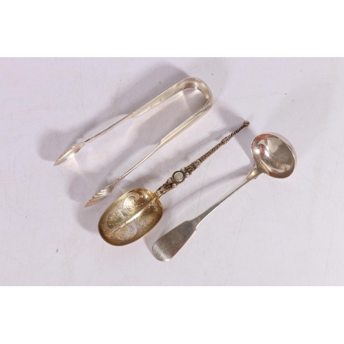 57 - Victorian silver anointing spoon by Wakely & Wheeler (James Wakely & Frank Clarke Wheeler), ... 