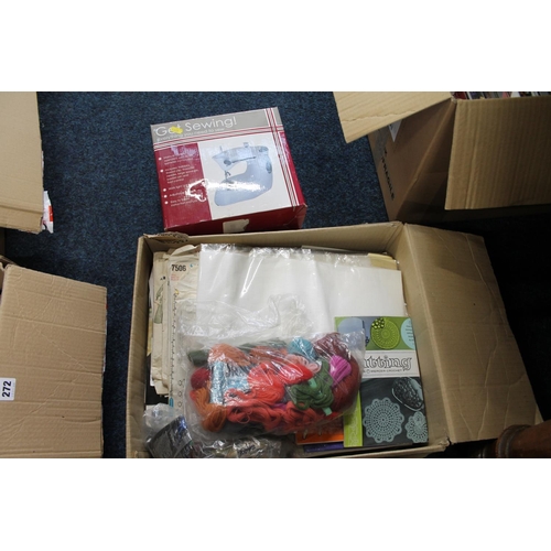 417 - Sewing machine, wool, etc.