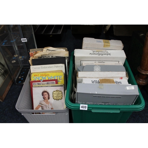 433 - Box containing collector's plates.