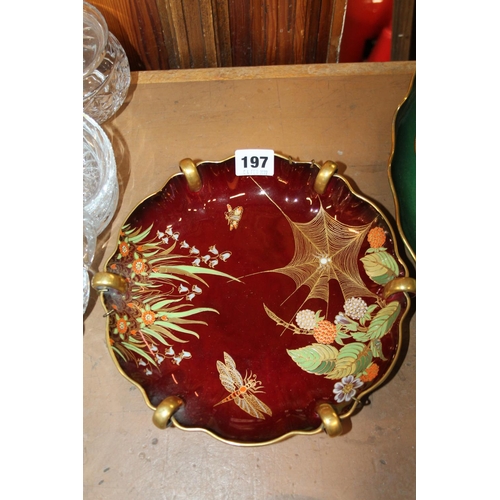 197 - Carlton ware Rouge Royale dish, no.1987.