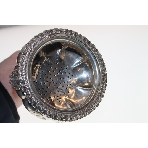 449 - Silver-plated wine funnel.