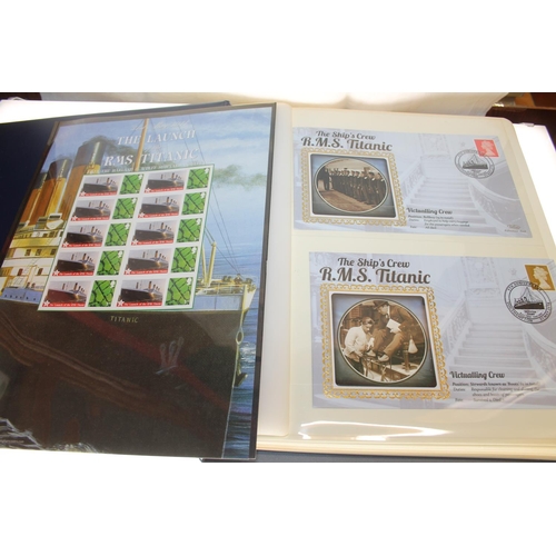 450 - Titanic interest booklet, FDC's, Benham, Folkstone, Kent.