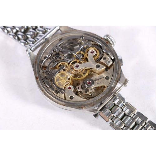 100A - Minerva 'Aviator' pilots chronograph wristwatch, movement cal. 1520034, case size 4.5cm, possible re... 