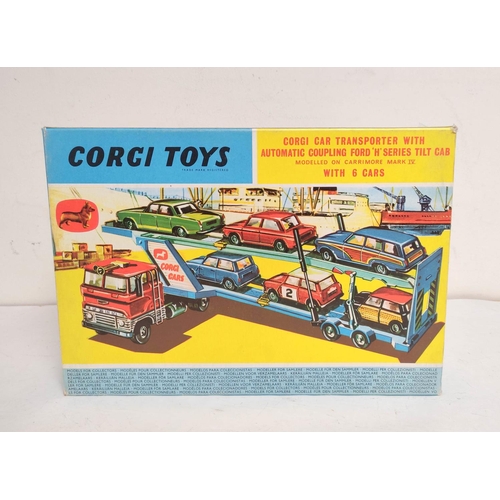 66 - Corgi Toys 1960s Gift Set No 4 Car Transporter With Six Cars complete with original box. Excellent o... 